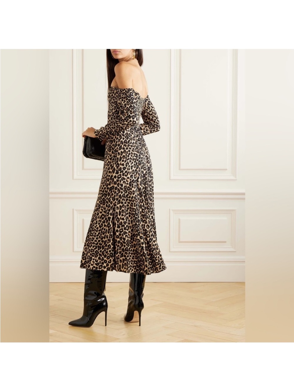Reformation Leopard Print Midi Dress